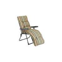 Striped Foldable Sun Lounger andCushion