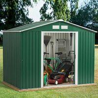 Store More Rosedale Green Apex Metal Shed 8x6