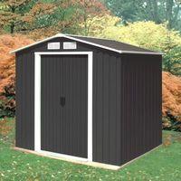 Store More Parkdale Anthracite Apex Metal Shed 6x4