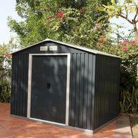 Store More Rosedale Anthracite Apex Metal Shed 8x6
