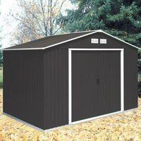 Store More Springdale Anthracite Apex Metal Shed 10x8