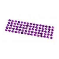 Stick-On Self Adhesive Diamante Jewel Gems 6mm Purple