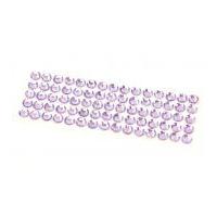 Stick-On Self Adhesive Diamante Jewel Gems 3mm Lilac