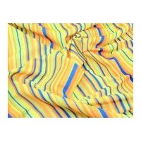 stripe print polyester fabric multicoloured