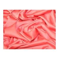Stretch Silk Touch Satin Dress Fabric Coral
