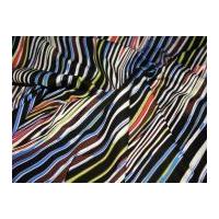 Stripe Stretch Cotton Dress Fabric Multicoloured