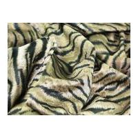 Stretch Satin Animal Print Dress Fabric Bengal Tiger