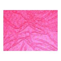 Stretch Floral Lace Dress Fabric Hot Pink