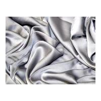 Stretch Silk Touch Satin Dress Fabric Silver