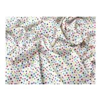 Stars Print Polycotton Dress Fabric Multicoloured