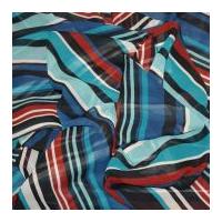 Stripe Print Georgette Dress Fabric Multicoloured