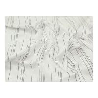 stripe design stretch cotton dress fabric white black