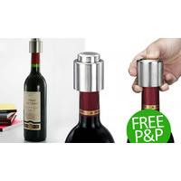 Stainless Steel Vacuum Sealed Wine Lid - Free P&P