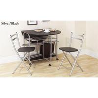 Stowaway Dining Set Black/Silver