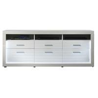 Starlight TV Sideboard In White High Gloss With 3 Drawers