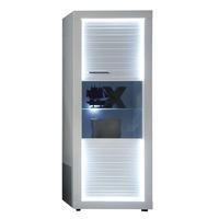 Starlight Display Cabinet In White High Gloss With LED Lighting