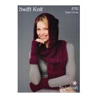 Stylecraft Ladies Scarves & Mitts Swift Knit Knitting Pattern 8782 Super Chunky