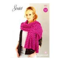 Stylecraft Ladies Scarf Wrap Knitting Pattern 8861