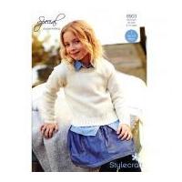 Stylecraft Girls Sweater Knitting Pattern 8903 DK