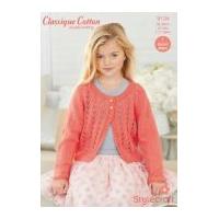 Stylecraft Childrens Cardigans Classique Cotton Knitting Pattern 9134 DK