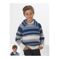 Stylecraft Childrens Collared Sweater Vision Knitting Pattern 8787 DK