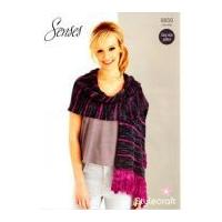 Stylecraft Ladies Scarf Wrap Knitting Pattern 8858