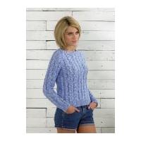 Stylecraft Ladies Sweater Summer Breeze Knitting Pattern 8730 DK