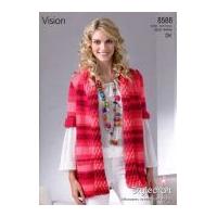 Stylecraft Ladies Waistcoat Vision Knitting Pattern 8588 DK