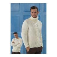 Stylecraft Mens Sweaters Life Knitting Pattern 8713 Aran