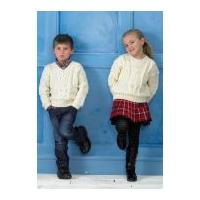 Stylecraft Childrens Sweaters Life Knitting Pattern 8714 Aran