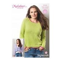 stylecraft ladies raglan sweater cardigan malabar knitting pattern 914 ...