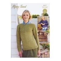Stylecraft Ladies Sweater Alpaca Tweed Knitting Pattern 9207 Chunky