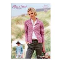 stylecraft ladies cardigans alpaca tweed knitting pattern 9212 dk