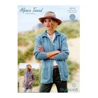 stylecraft ladies cardigans alpaca tweed knitting pattern 9213 dk