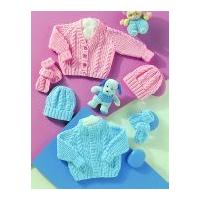 Stylecraft Baby Cardigan, Hat & Mittens Wondersoft Knitting Pattern 4771 DK