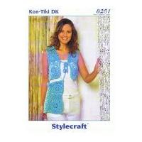 Stylecraft Ladies Bolero & Bag Crochet Pattern 8201 DK