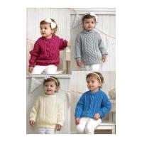 Stylecraft Childrens Sweaters Special Knitting Pattern 4175 Aran