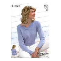 Stylecraft Ladies Hooded Sweater Knitting Pattern 8630 DK