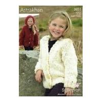 Stylecraft Girls Cardigans Knitting Pattern 8651 Super Chunky