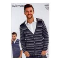 Stylecraft Mens Cardigan & Tank Top Knitting Pattern 8655 4 Ply