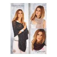 Stylecraft Ladies Shawl, Scarves & Snood Eskimo Kisses Knitting Pattern 9056 DK