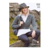 Stylecraft Ladies Cardigan Knitting Pattern 8548 Chunky