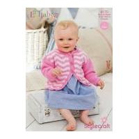 stylecraft baby cardigan sweater lullaby knitting pattern 9170 dk