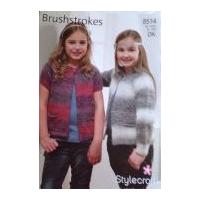 Stylecraft Girls Cardigans Knitting Pattern 8514 DK