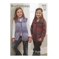 Stylecraft Girls Cardigans Knitting Pattern 8515 DK