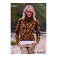 stylecraft ladies sweater knitting pattern 8537 chunky