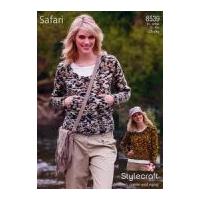 stylecraft ladies sweater knitting pattern 8539 chunky