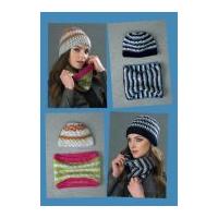 Stylecraft Ladies Beanie Hat & Cowl Special Crochet Pattern 8764 Chunky