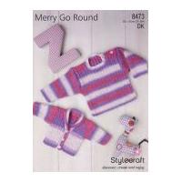 Stylecraft Baby Cardigan & Sweater Knitting Pattern 8473 DK