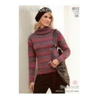 Stylecraft Ladies Sweater Knitting Pattern 8512 DK